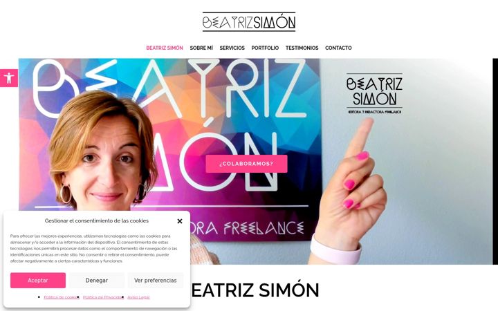 Screenshot of beatrizsimon.com