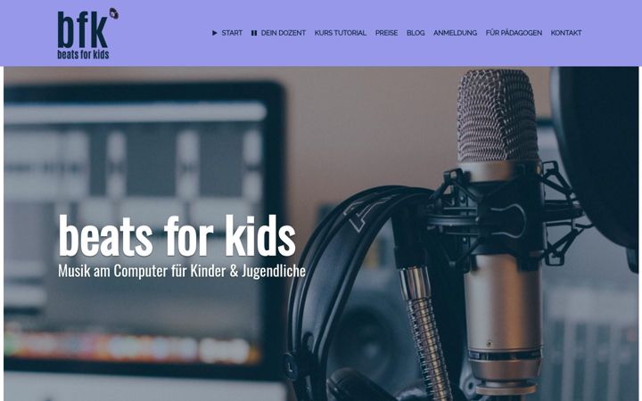 Screenshot van beatsforkids.de