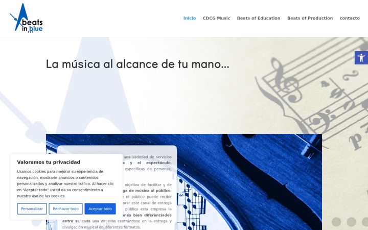 Screenshot of beatsinblue.com