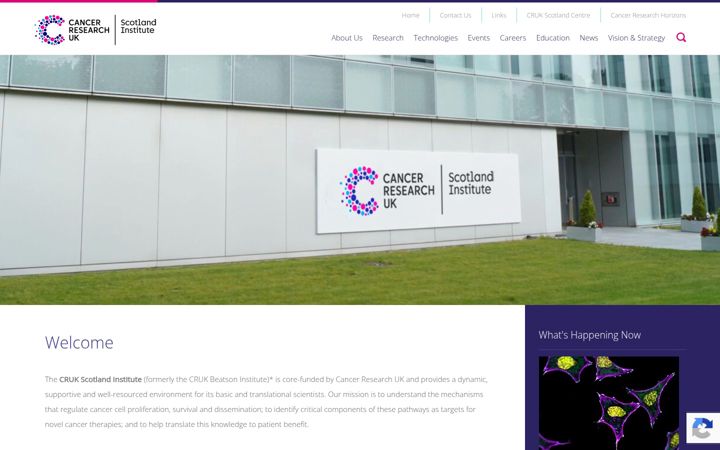 Captura de ecrã de beatson.gla.ac.uk