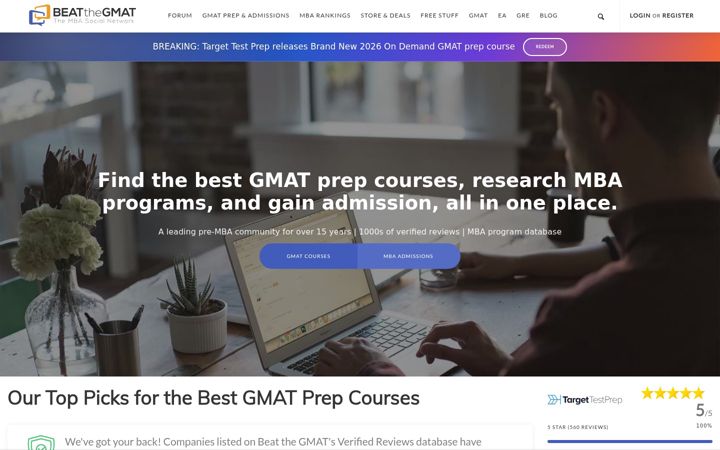 Skjámynd af beatthegmat.com