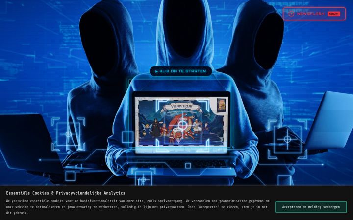 Screenshot ta' beatthehacker.nl