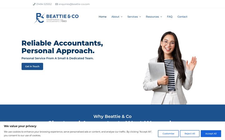 Screenshot of beattie-co.com