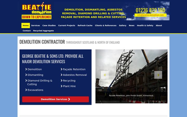 Screenshot of beattie-demolition.com