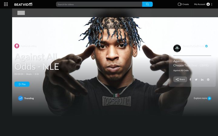 Screenshot of beatvidz.com