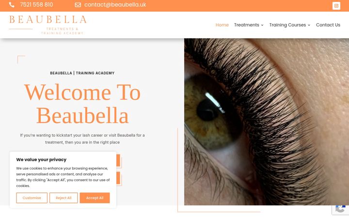 Captura de ecrã de beaubella.uk