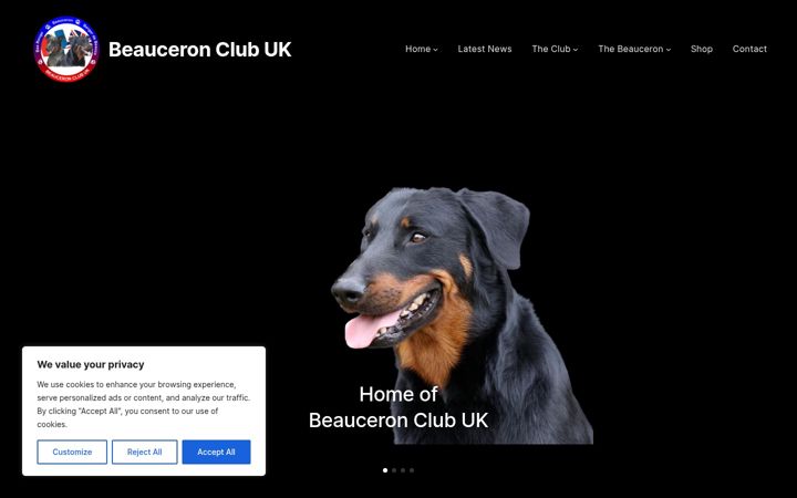 Screenshot of beauceronclubuk.org
