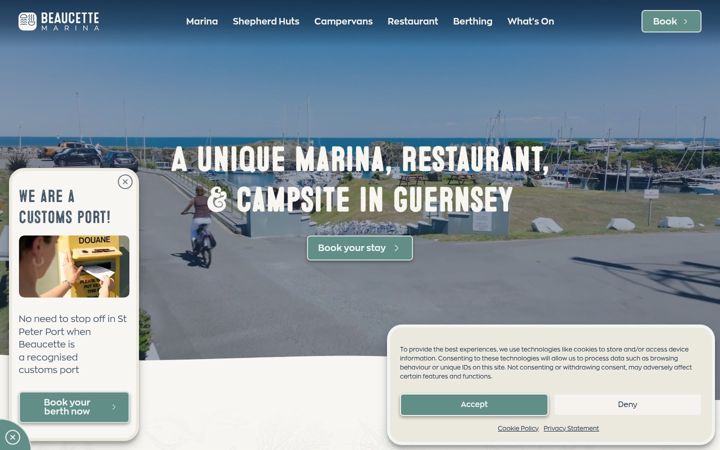 Screenshot of beaucettemarina.com