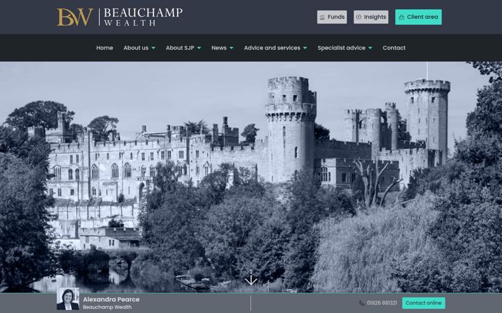 Captura de ecrã de beauchampwealth.co.uk