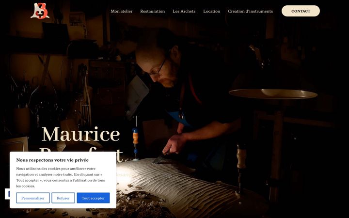 Screenshot of beaufort-luthier.com