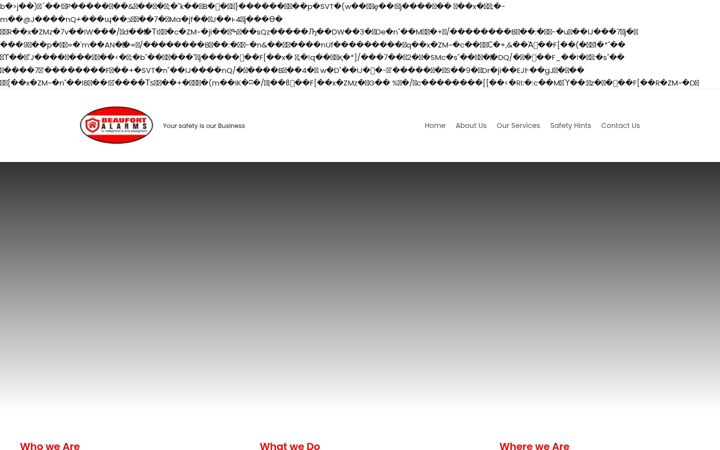 Screenshot of beaufortalarms.co.za