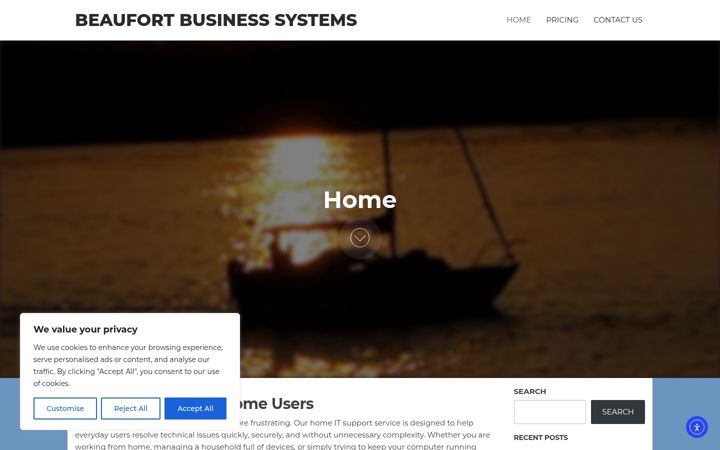 Screenshot of beaufortbusinesssystems.uk
