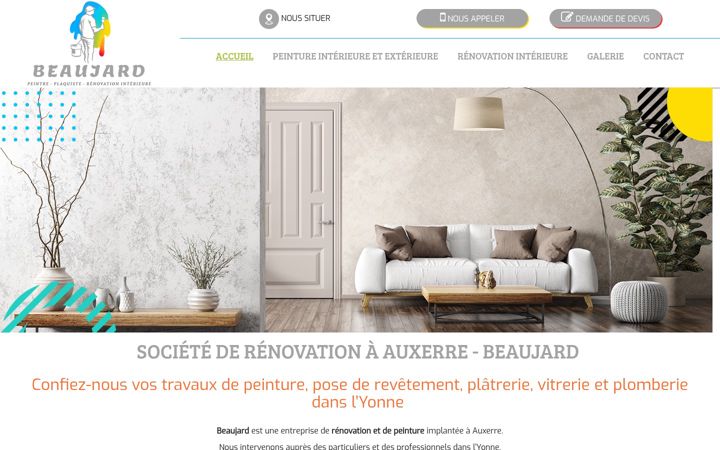 Screenshot of beaujardrenov89.fr