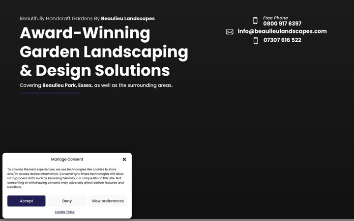Screenshot of beaulieu-landscapes.co.uk