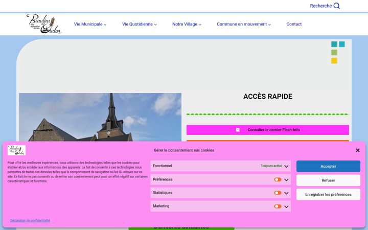 Ekrānuzņēmums no beaulieu-sur-oudon.fr