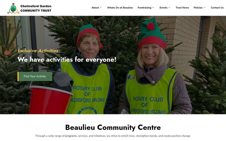 Captura de ecrã de beaulieucommunitycentre.co.uk