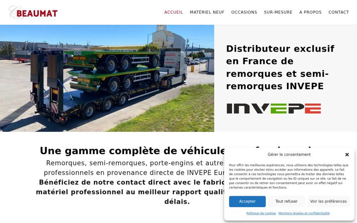 Screenshot of beaumat.fr