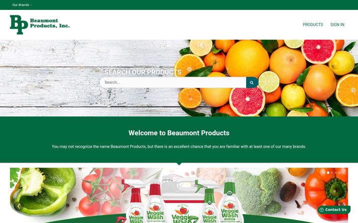 Screenshot of beaumontproducts.com