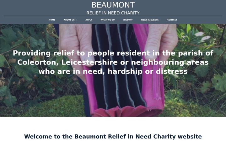 Screenshot of beaumontreliefinneed.org.uk