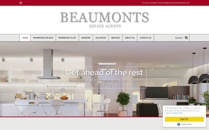 Screenshot of beaumontsresidential.co.uk