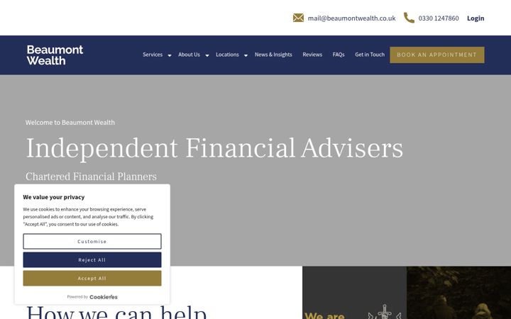Screenshot von beaumontwealth.co.uk