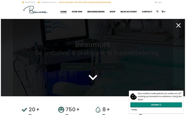 Screenshot ta' beaumore.nl