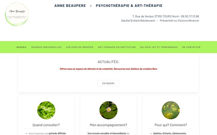Screenshot of beauperearttherapie.fr