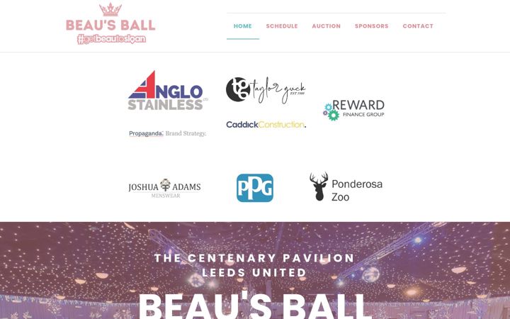 Screenshot von beausball.org.uk