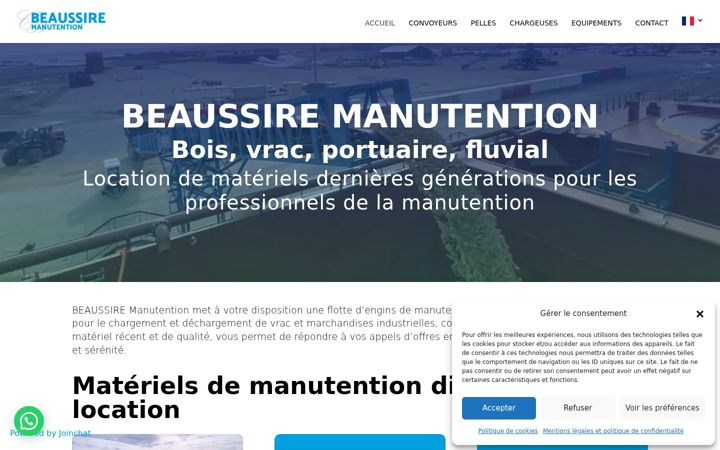 Screenshot of beaussire-manutention.fr
