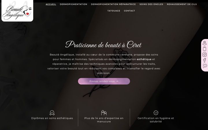 Screenshot of beaute-angelique.fr
