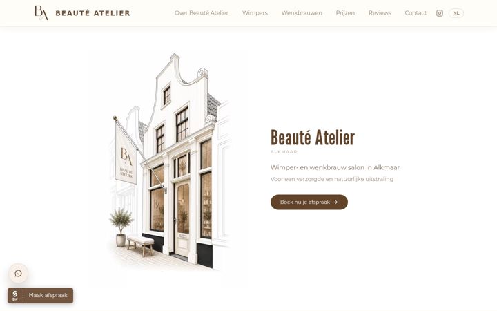 Screenshot of beauteatelier.nl