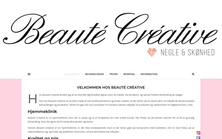 Screenshot of beautecreative.dk
