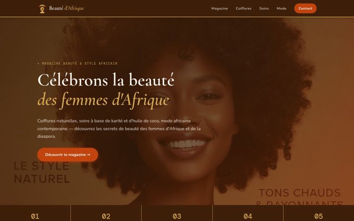 Screenshot of beautedafrique.fr