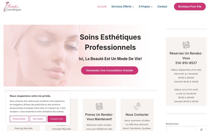 Screenshot of beauteetcosmetiques.ca