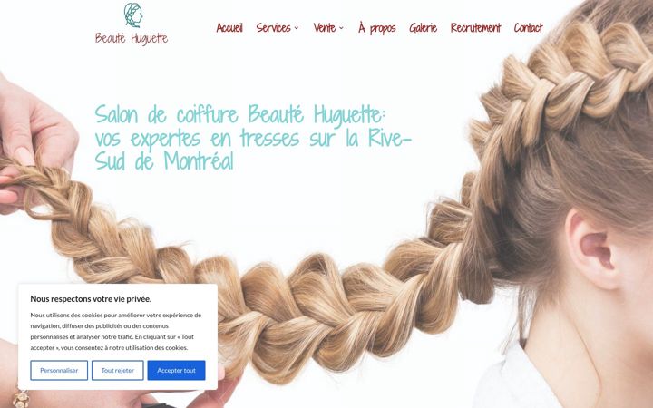 Screenshot of beautehuguette.ca