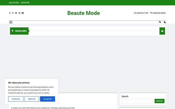 Screenshot of beautemode.net