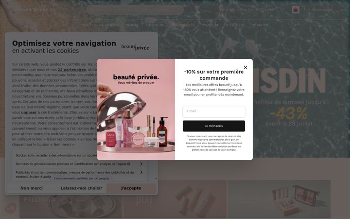 Screenshot of beauteprivee.fr