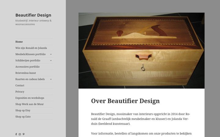 Screenshot of beautifierdesign.nl