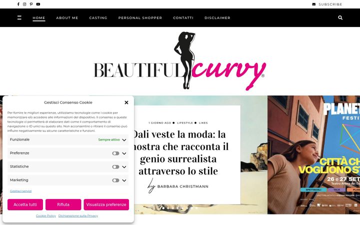 Screenshot of beautifulcurvy.com