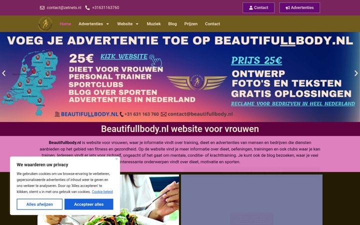 Skärmbild av beautifullbody.nl