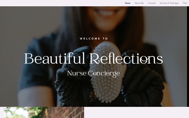 Screenshot of beautifulreflectionsnurse.com