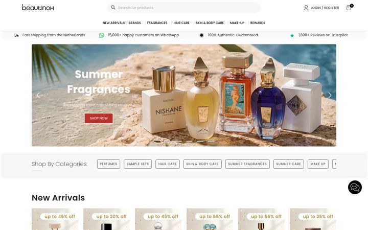 Screenshot of beautinow.com