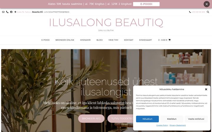 Screenshot of beautiq.ee