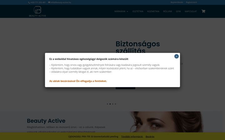 Screenshot di beauty-active.hu