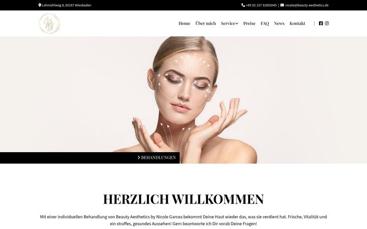 Screenshot of beauty-aesthetics.de