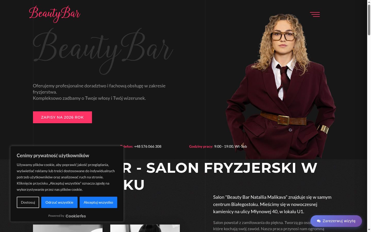 Zrzut ekranu banera zgody wyświetlanego przed jakąkolwiek interakcją