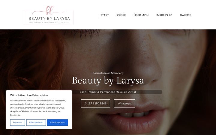 Screenshot of beauty-by-larysa.de