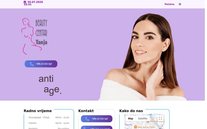 Screenshot of beauty-centar-tanja.com