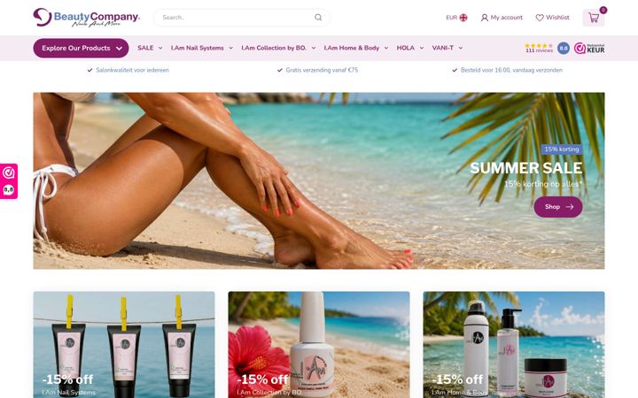 Screenshot of beauty-company.dk