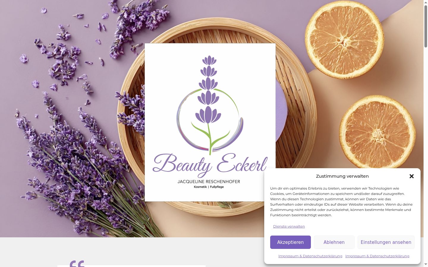 Screenshot of the consent banner shown before any interaction